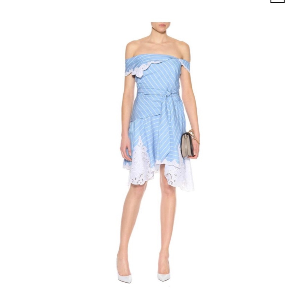 Jonathan Simkhai Scallop cutout mini wrap dress 8 - Picture 4 of 8